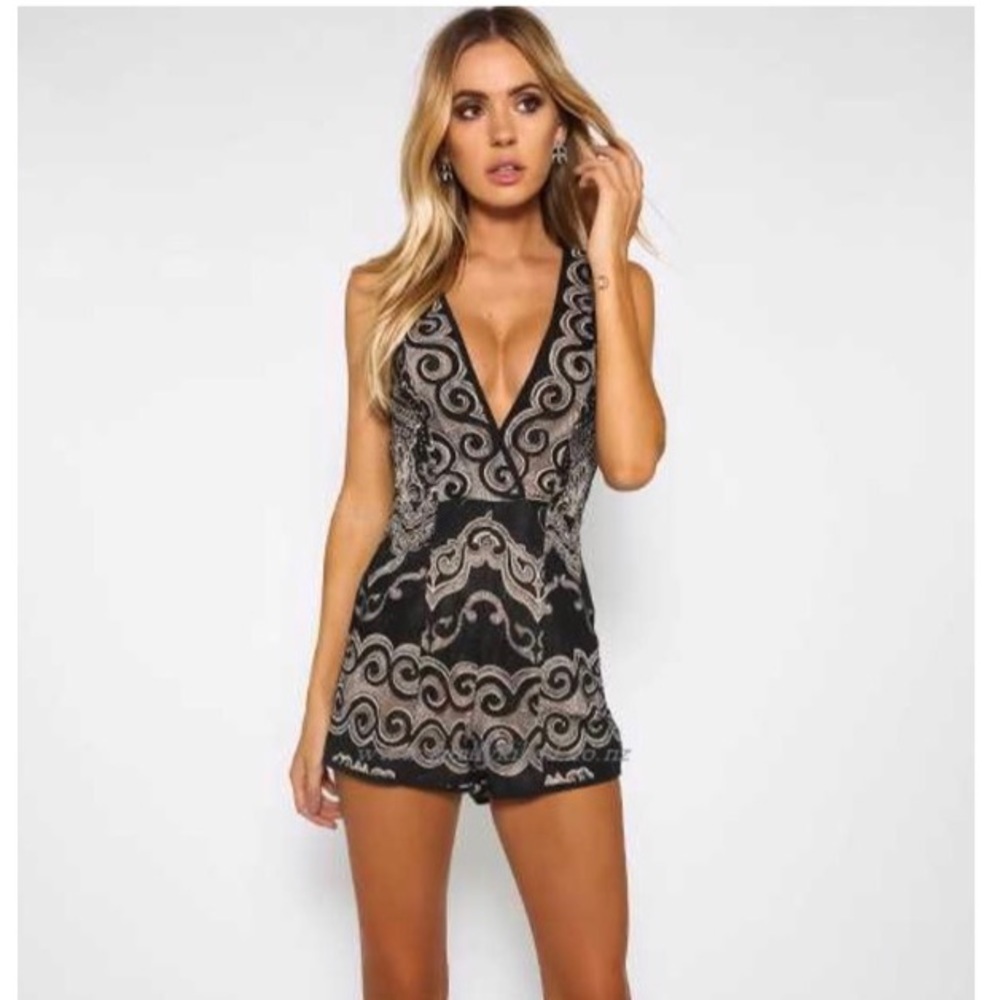 Peppermayo Mocha/Black Playsuit